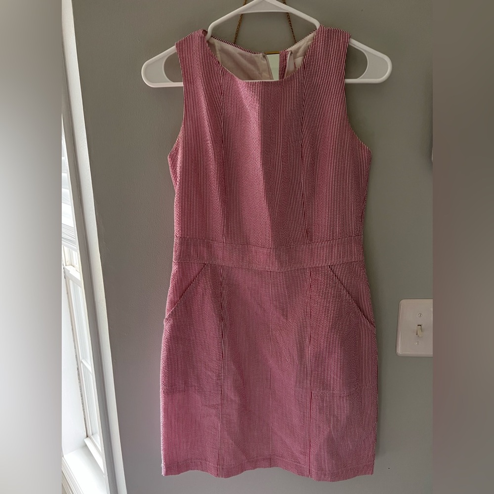 Pink Seersucker Dress